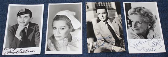 Collection of various signed photographs and autographs,
